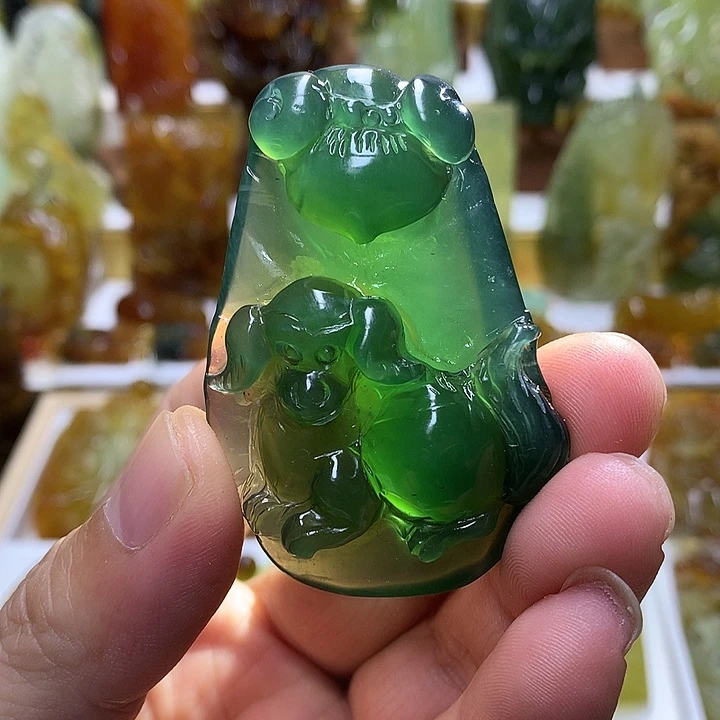 蛇纹石玉未镶嵌珠宝半成品