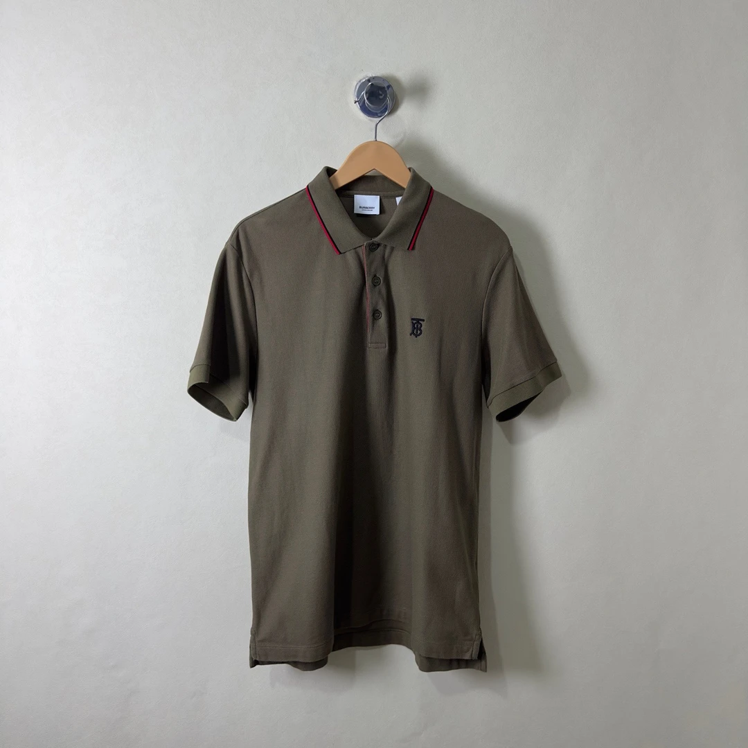 未使用 BURBERRY/博柏利 BURBERRY 刺绣LOGO短袖POLO M码
