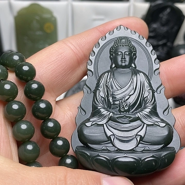 和田玉（青玉）未镶嵌颈饰