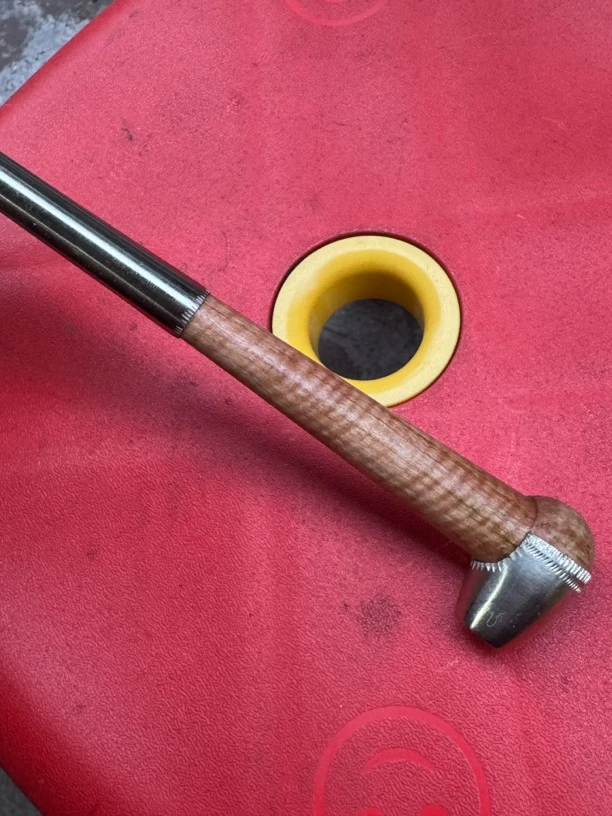 工艺品乌木烟杆型号11号长19.5公分皮烟款