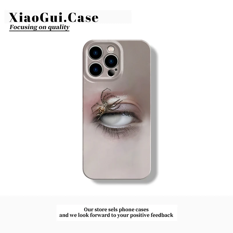 蜘蛛眼睛适用15promax华为mate60手机壳iPhone14创意12潮牌男女款