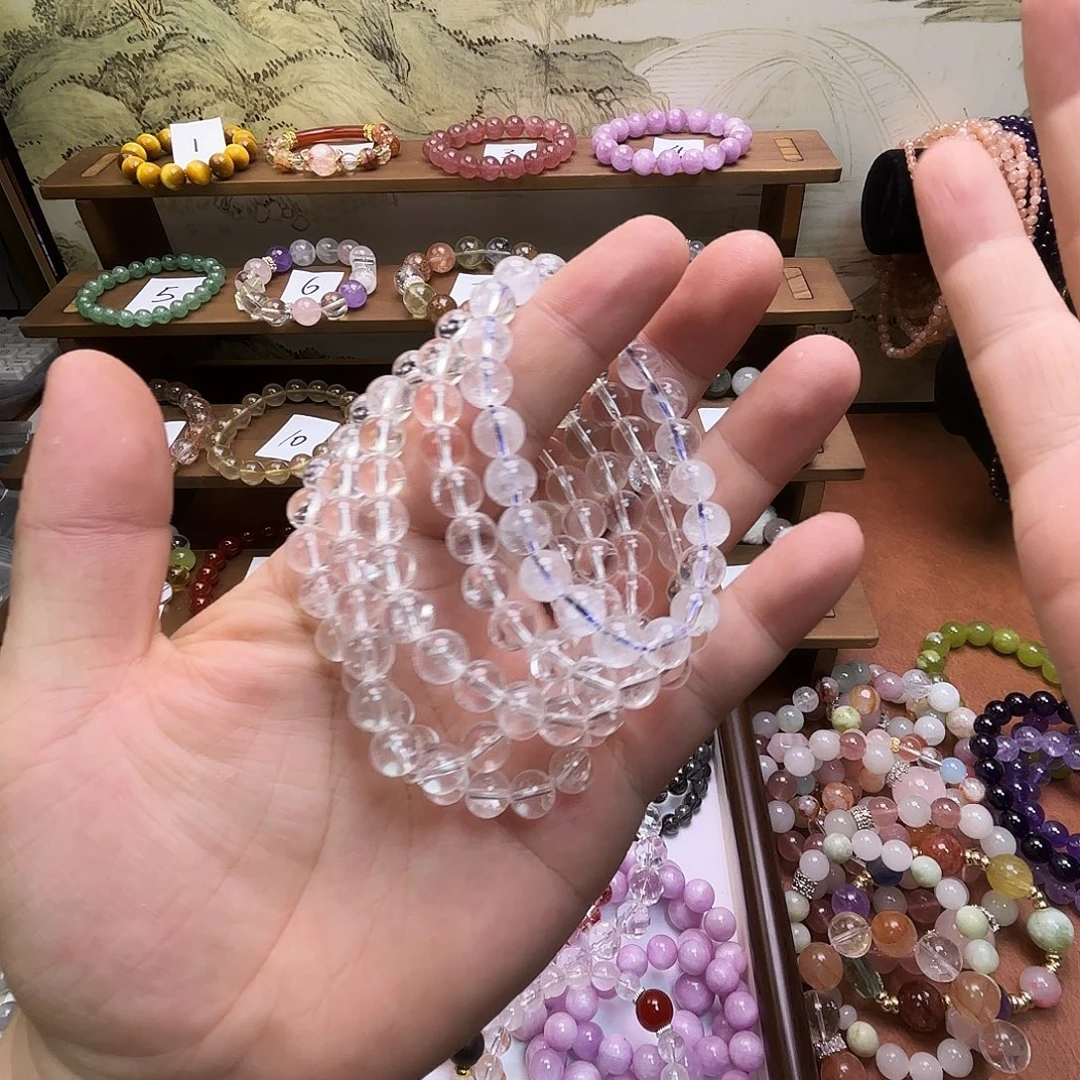 未镶嵌水晶手链天然水晶白水晶