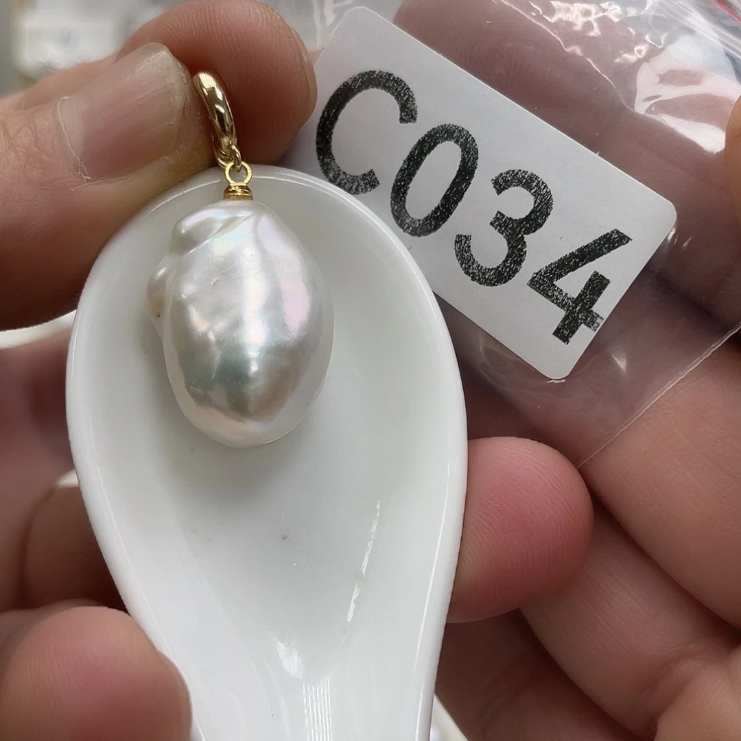 淡水珍珠颈饰银S925镶嵌兰*