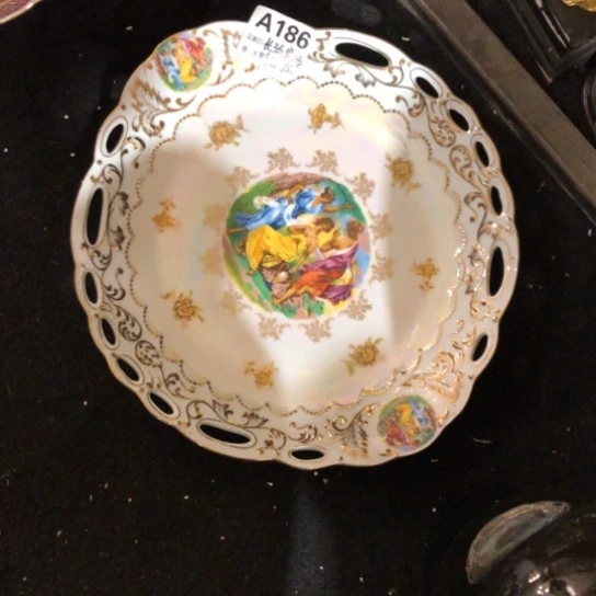 陶瓷珍珠釉描金老货出口瓷库存长36厘米左右