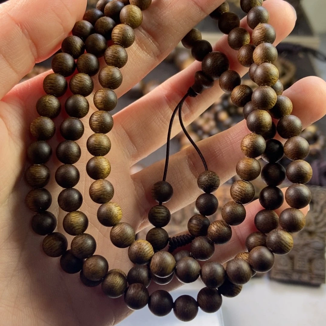 沉香手串华**饮越南芽庄黄