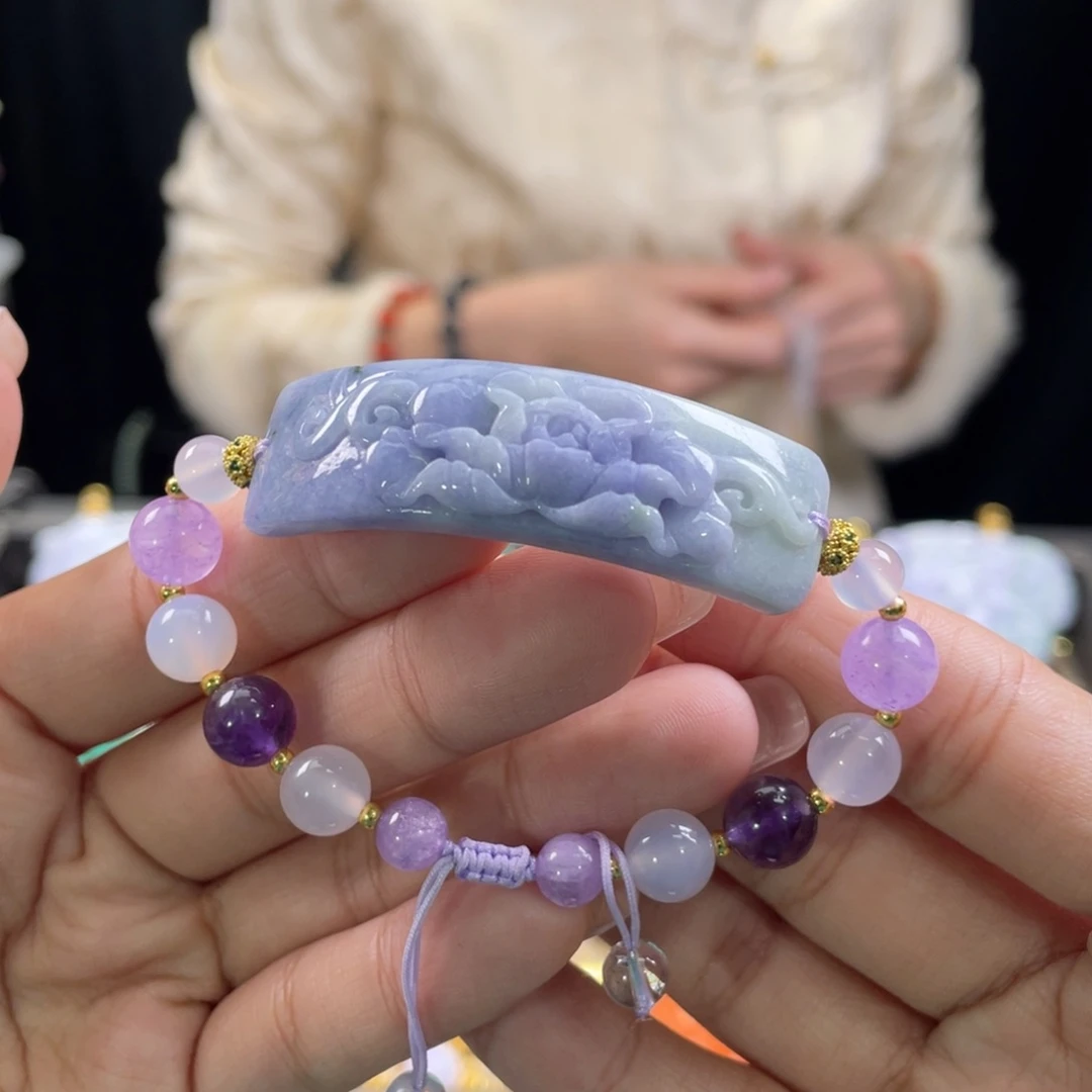 翡翠手链未镶嵌代编织