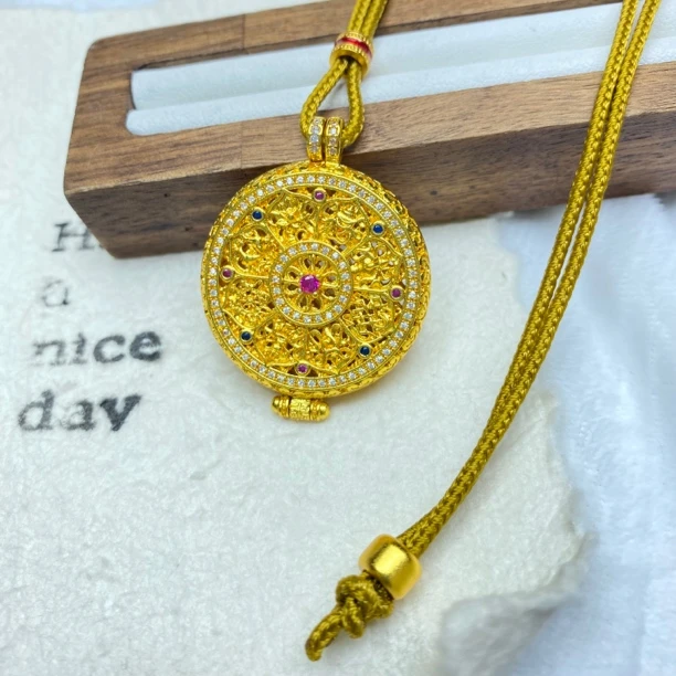 项链 G黄色花罗盘粉心项链多样性发一件46175