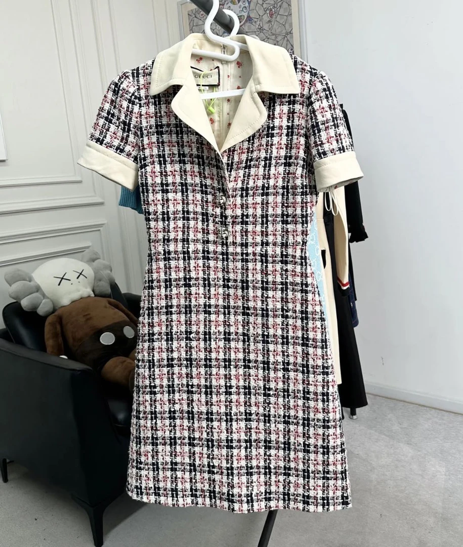 95新 GUCCI/古驰  aa1042 编织连衣裙 38码 95新