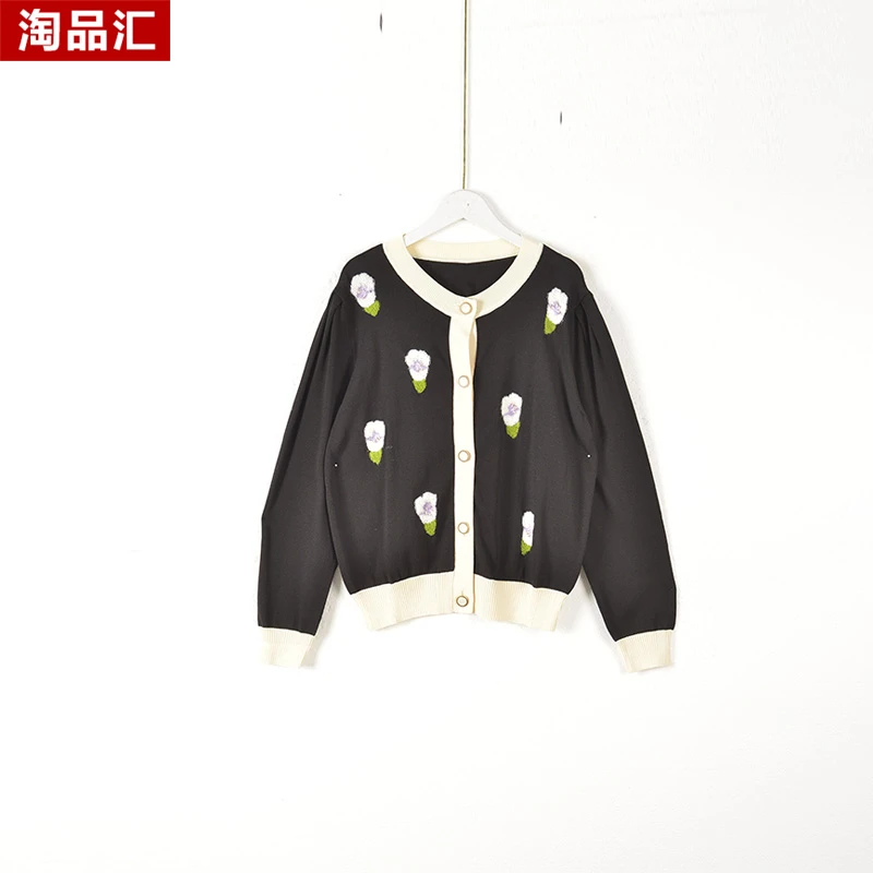 【Y专柜捡漏】大码女装QaC-毛衫开衫3122-黑色正码