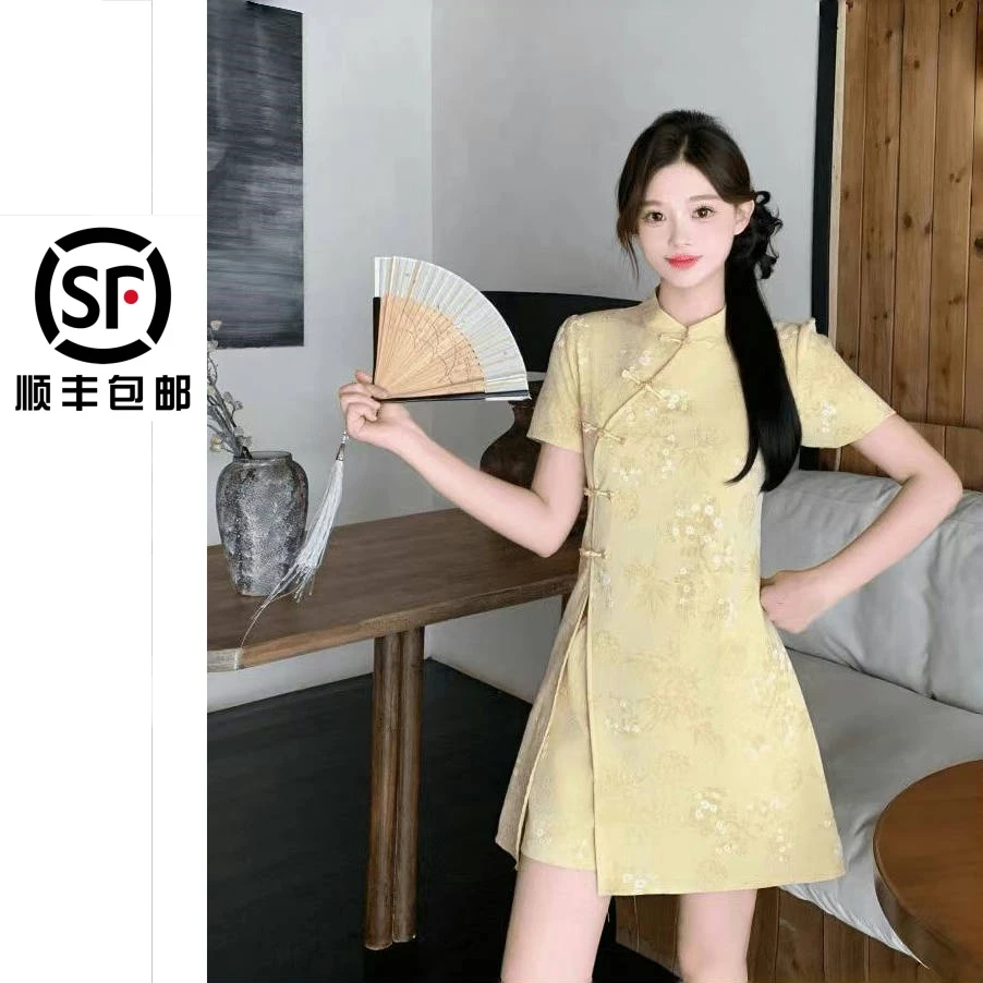 2025夏季新款新中式两件套时尚套装裙子小香风混搭风港风短裤女装