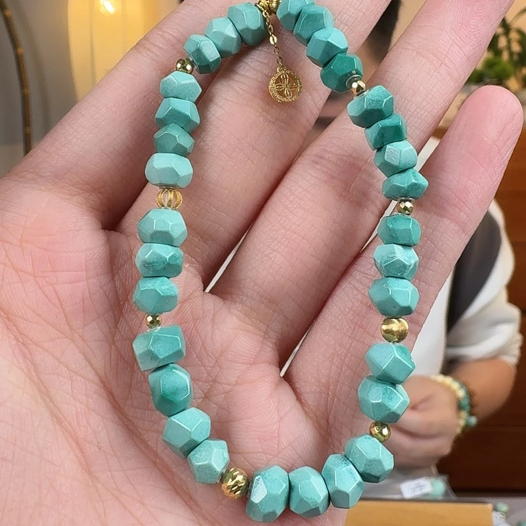 绿松石22K金镶嵌珠宝奇石