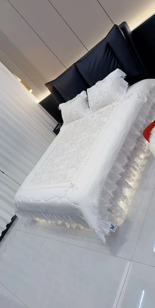 花汀莫代尔床裙四件套