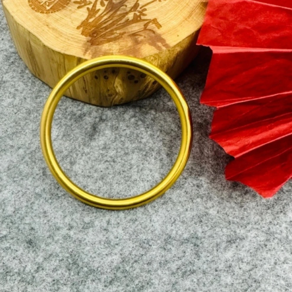 合金手镯 精工卡5古法传承素圈实心手镯时尚简约款
