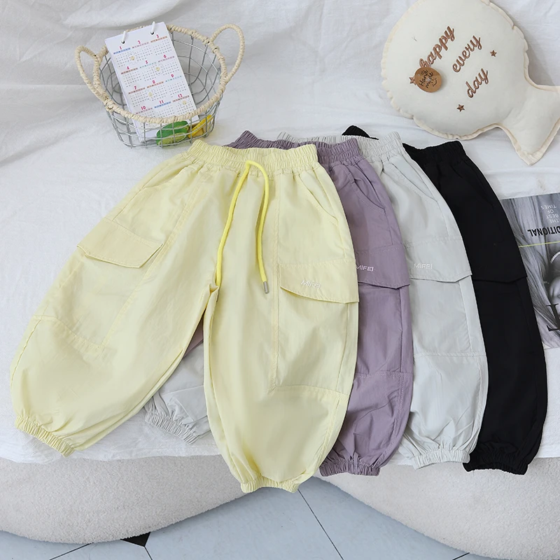 儿童夏季工装裤薄款休闲裤男童百搭宽松潮流夏款中大童韩版1