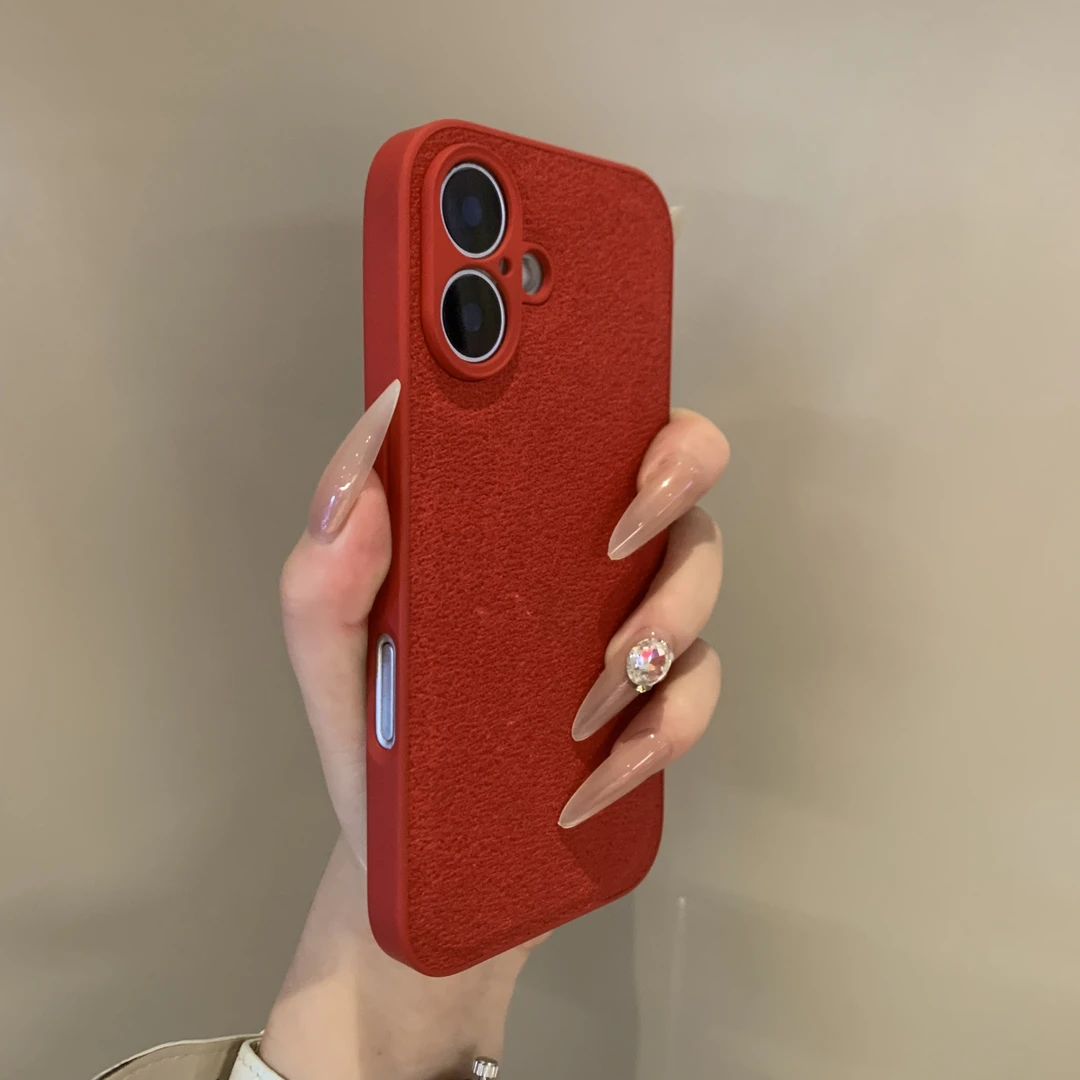 秋冬新款高级月坑纹适用苹果16手机壳iPhone15promax小众14全包13