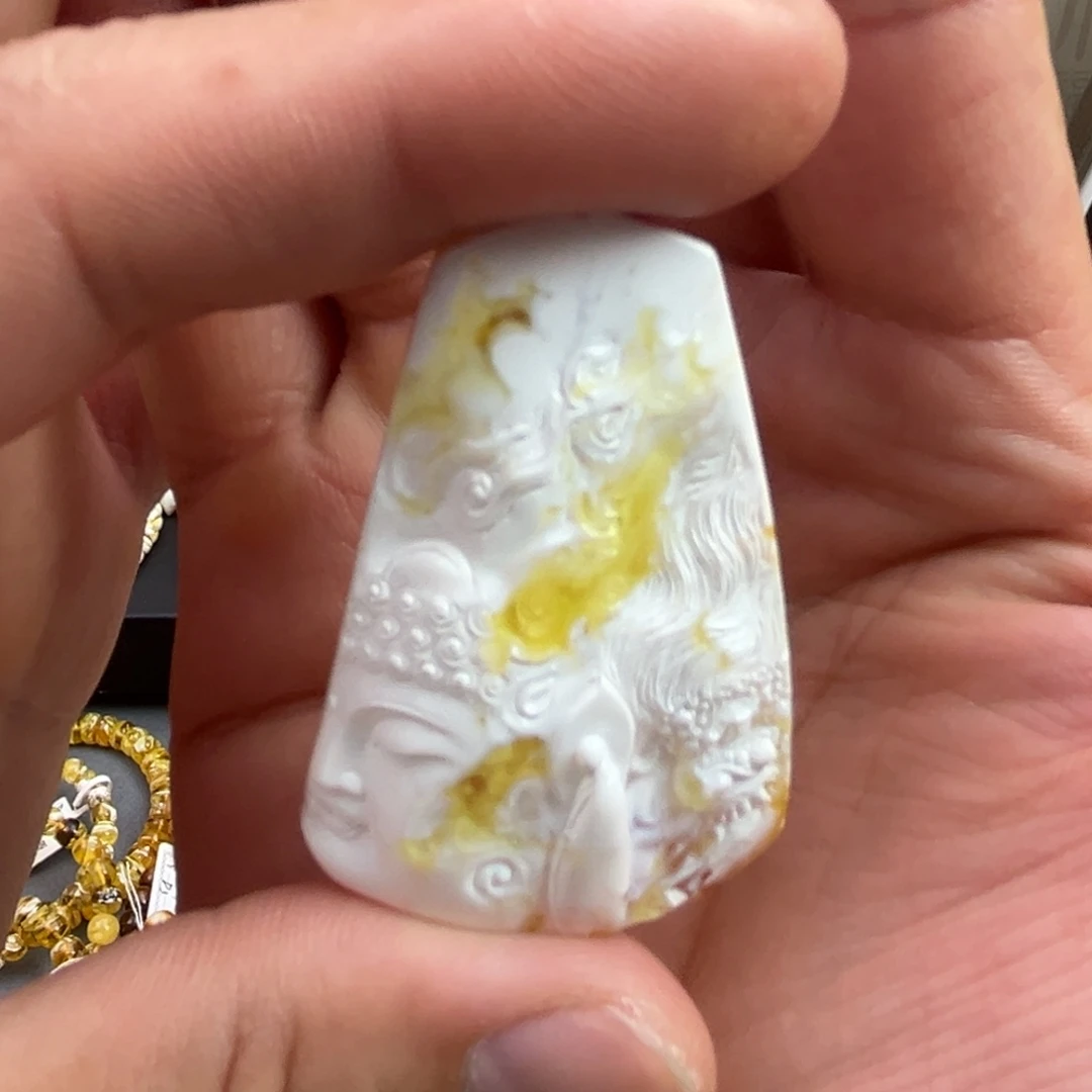 琥珀颈饰未镶嵌蜜蜡吊坠