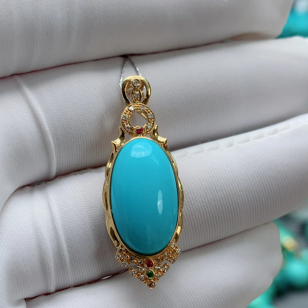 绿松石其他18K金镶嵌