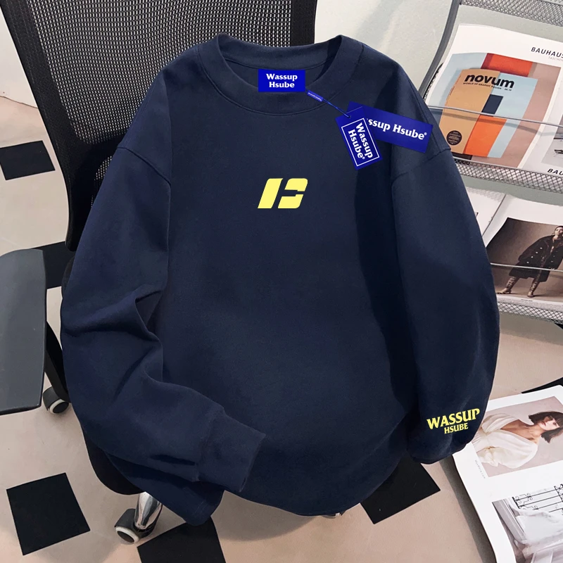 WASSUP HSUBE长袖T恤秋季青少年宽松休闲体恤百搭潮流外穿打底衫