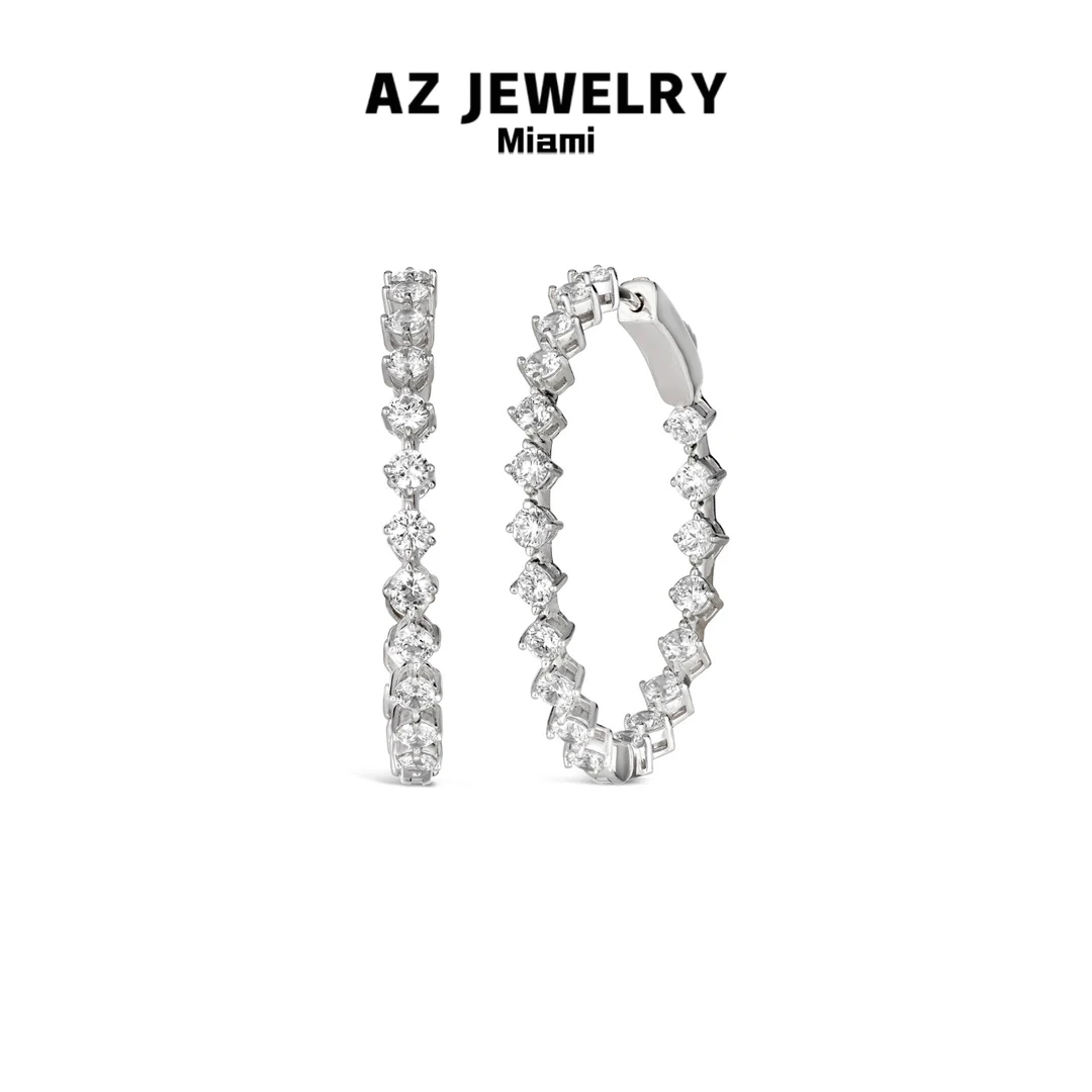 ANNA ZUCKERMAN 925银合成锆石耳饰 轻奢满钻百搭气质耳环E0176