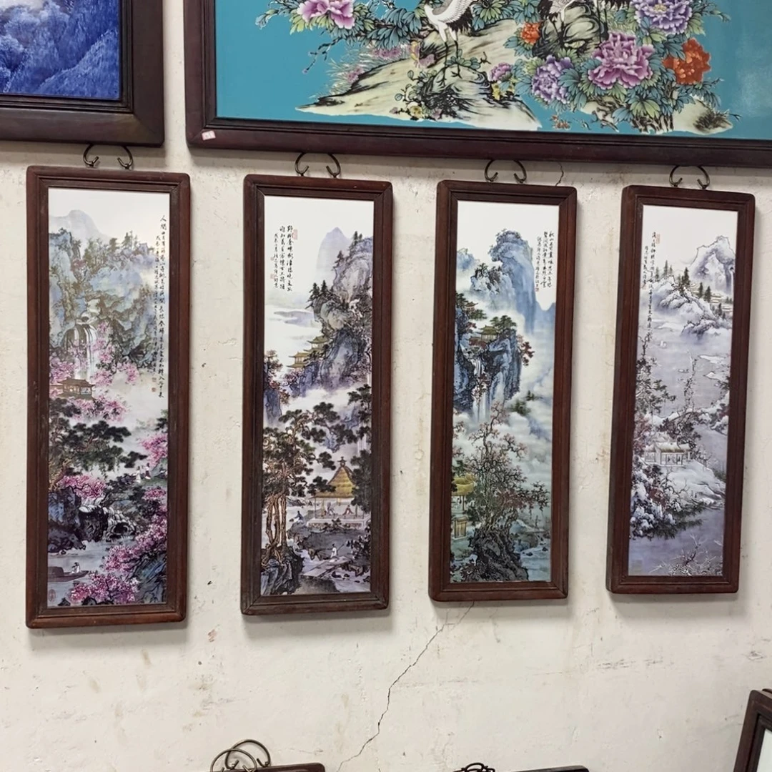 瓷80*28*4 景德镇瓷板画柴窑烧制