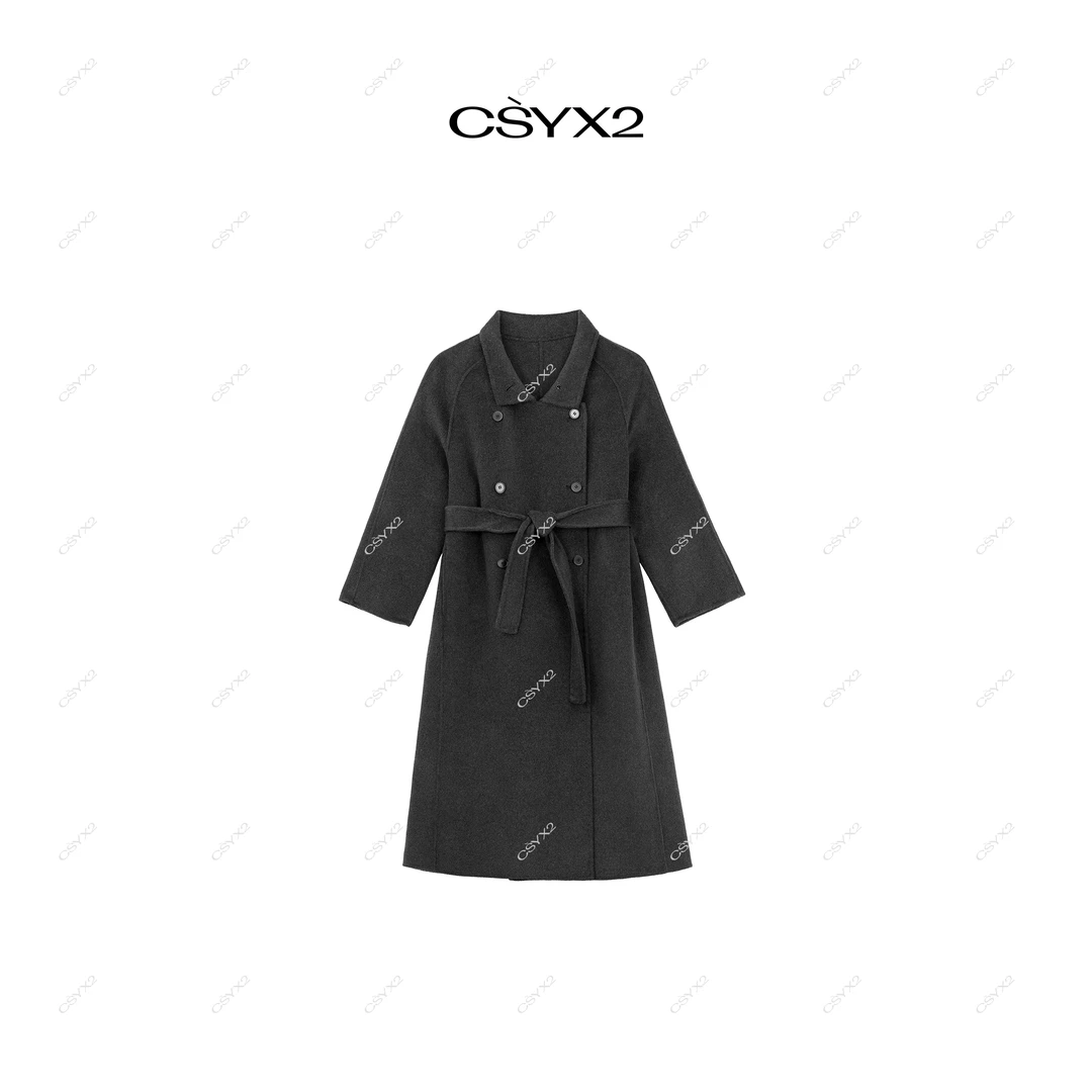 CsyX2-2025A/W 秋冬新品 双排扣毛呢大衣CA4DD036