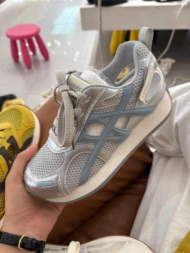 夏季新款百搭透气网面厚底女式德训鞋阿甘鞋80171