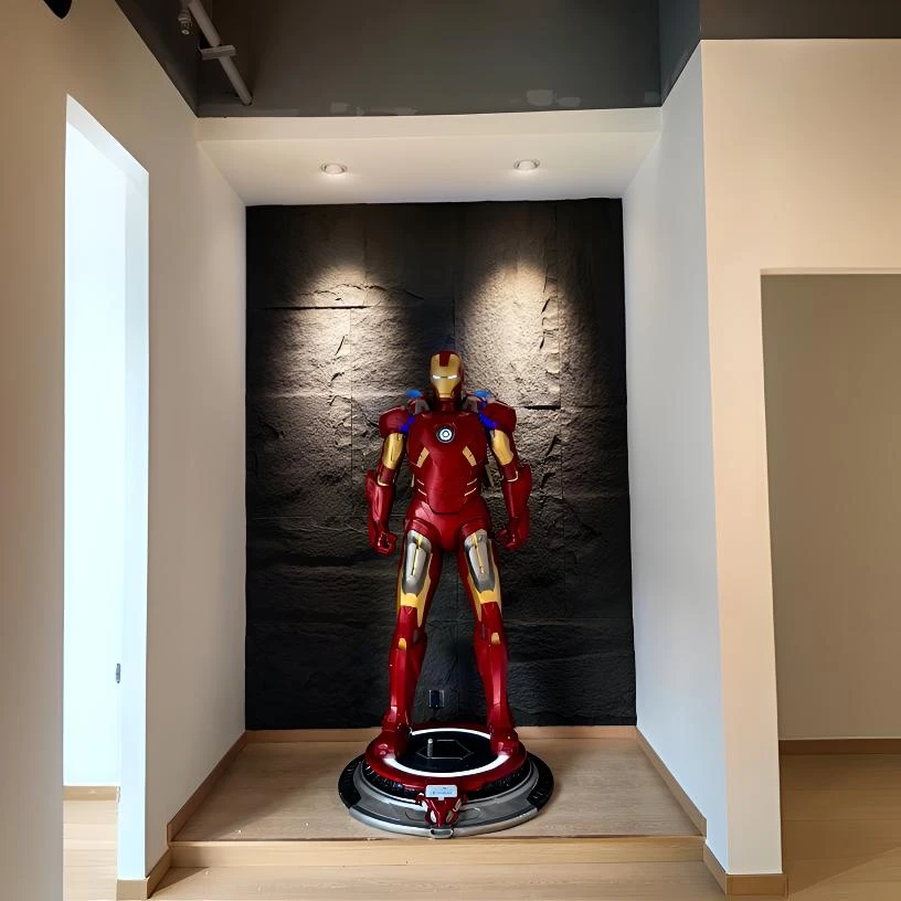 1比1全身钢铁侠MK7手办模型发光雕塑客厅落地装饰品