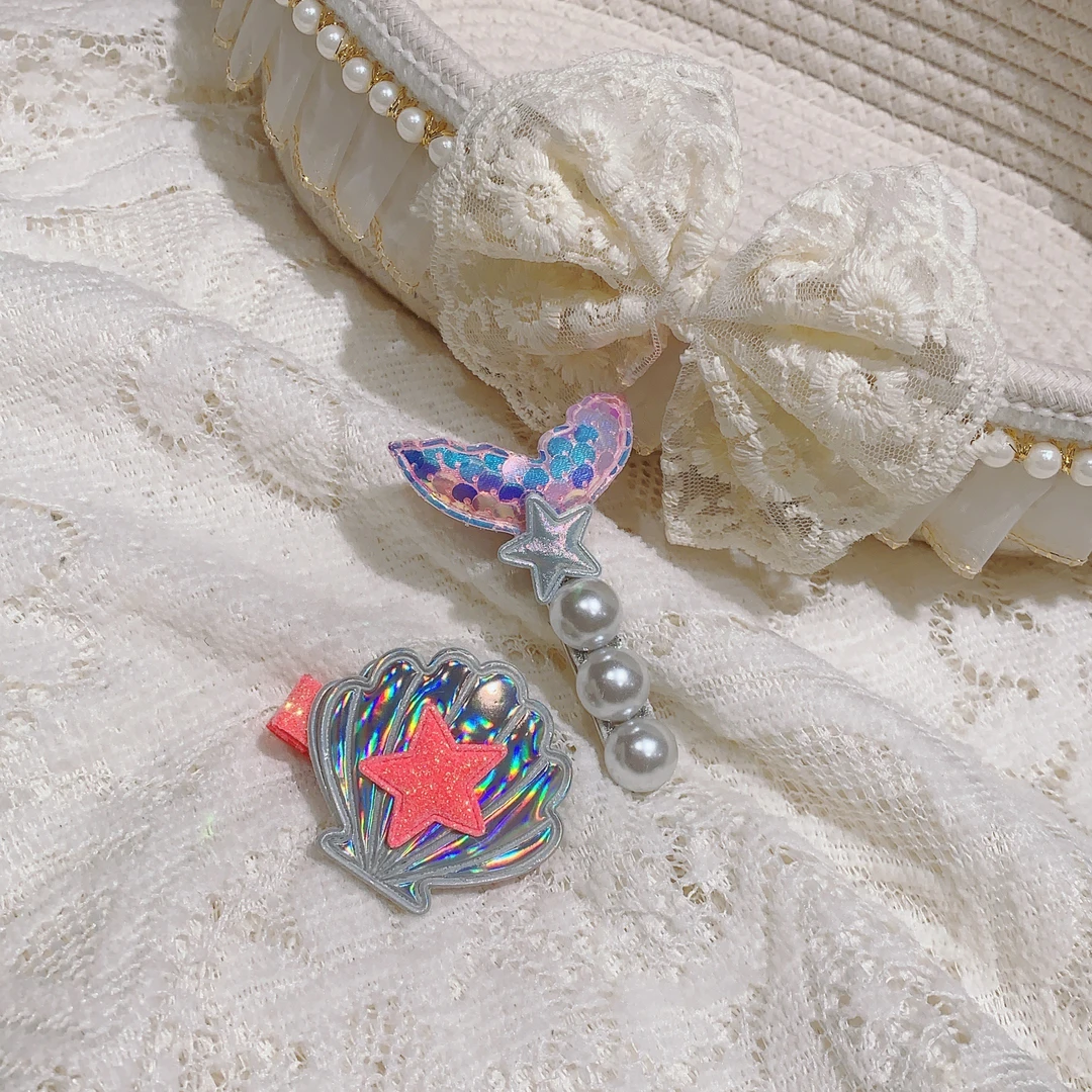 甜美女20235月卡通风侧边夹发夹发饰对夹2025年夏季