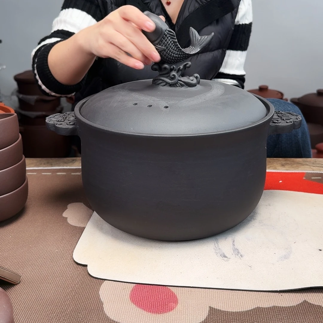 紫砂砂锅8升微微微瑕