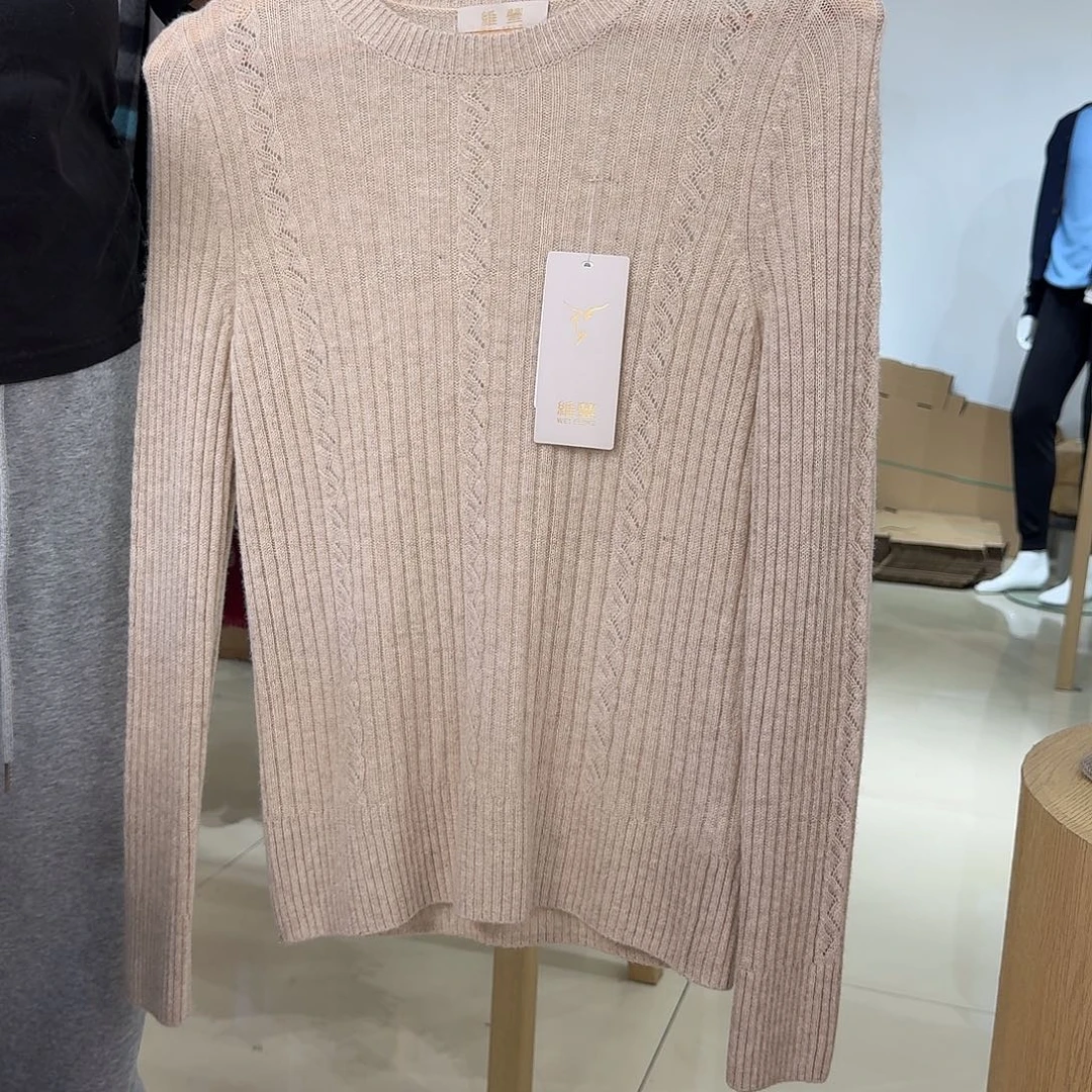 纯羊绒女套衫M驼016