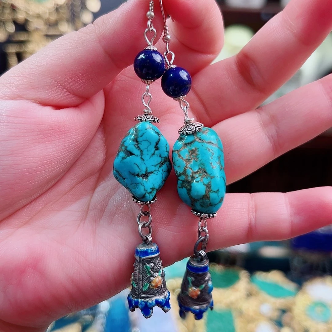 925银珐琅锦象原创设计款耳环