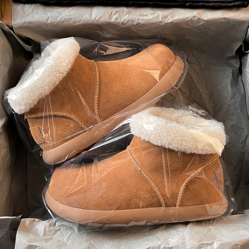 桑坡小土豆卷毛雪地靴女款冬季厚底增高加绒加厚保暖防滑防水棉鞋