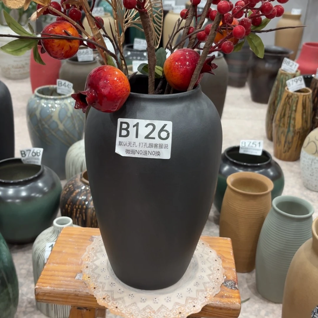 摆件瑕疵126 景德镇陶瓷花瓶高27口9.5