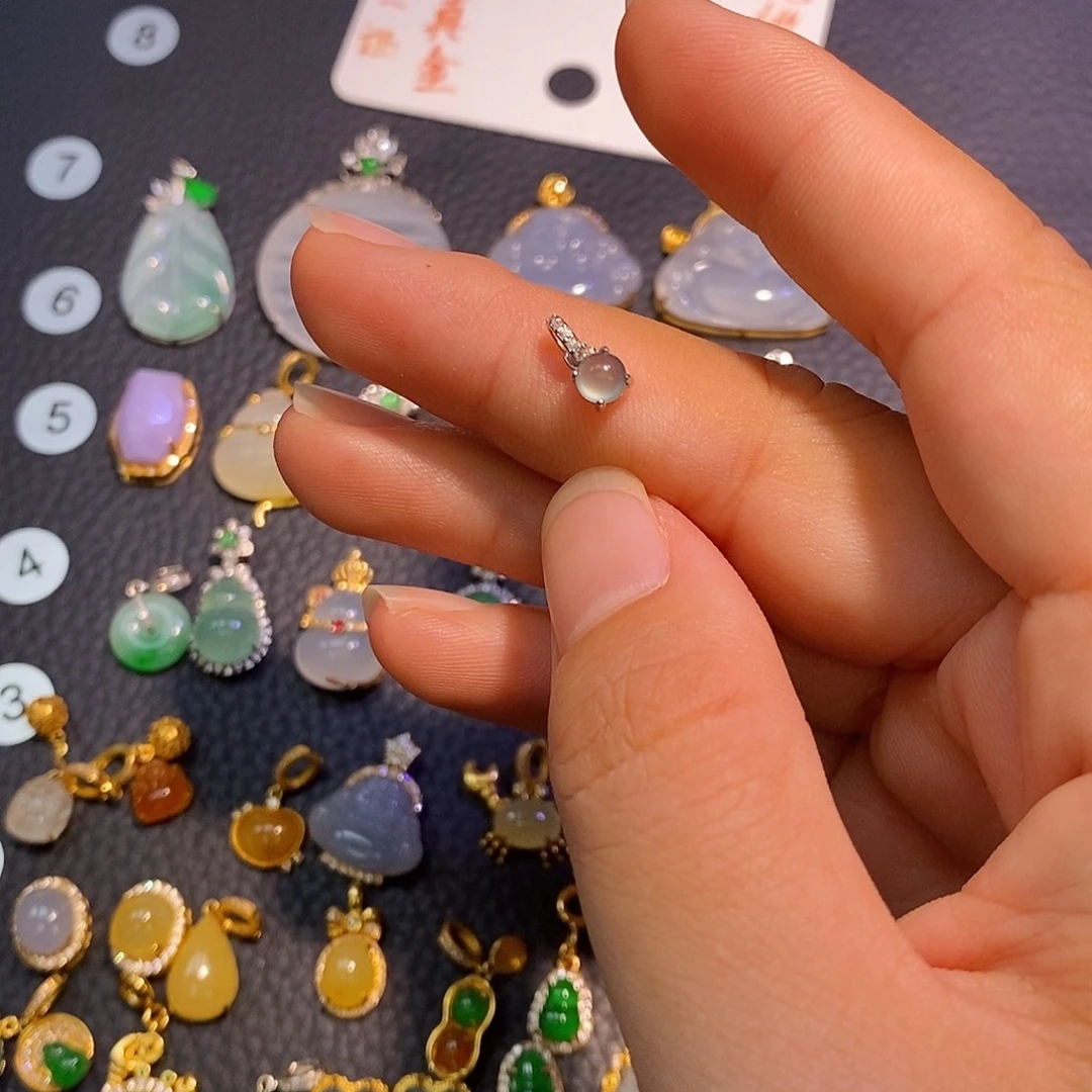 翡翠银S925镶嵌颈饰