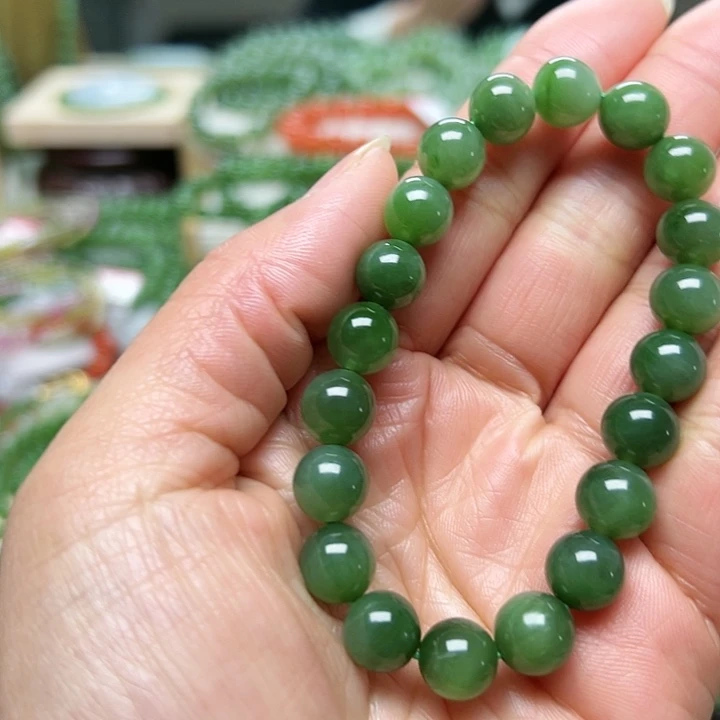 和田玉（碧玉）手链未镶嵌