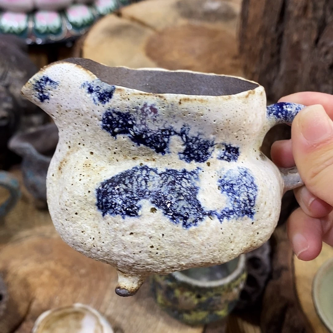 粗陶柴烧志野茶器