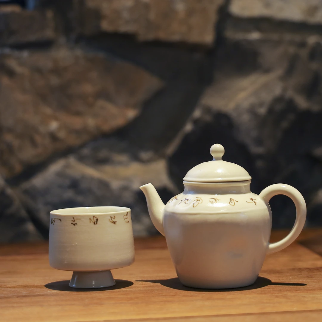 【小泥坑】全手工手绘原创盖碗杯礼瓷茶壶茶具陶瓷礼家用煮茶具