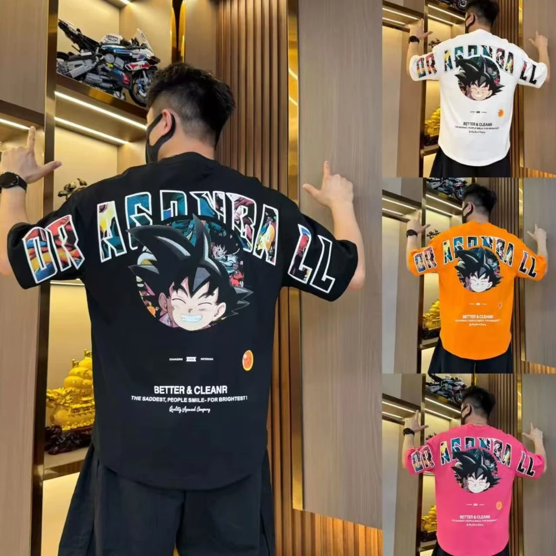 短袖男t恤潮牌立体发泡印花刺绣潮流休闲时尚男士短袖帅气半袖