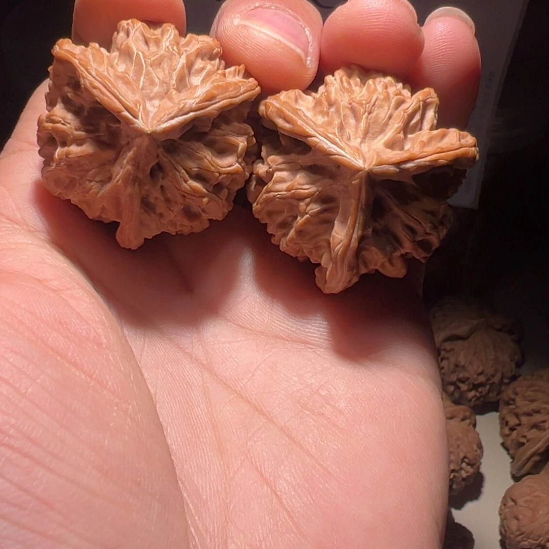 文玩核桃把件37尺全品盘山三棱正奔