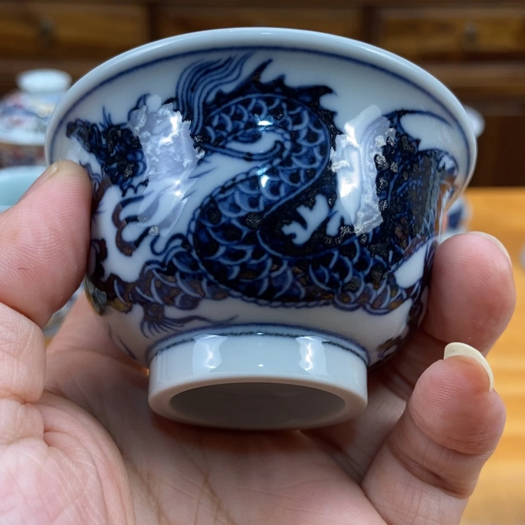 手绘茶具现代制品三**幸