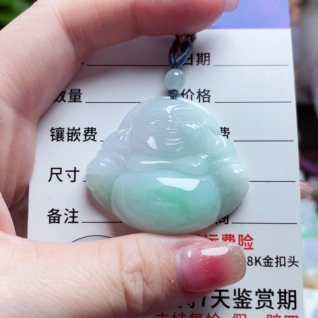 翡翠未镶嵌颈饰佛公08