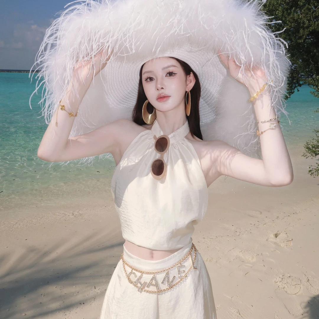 冰冰●「斐济梦境」夏季洋气设计感百分百醋酸套装两件套BBC5TZ1001