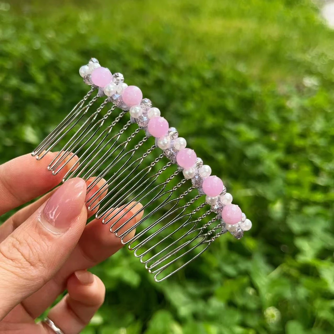 日韩发饰插梳简约顶夹公主女2025倒插小女孩边夹发饰发插621