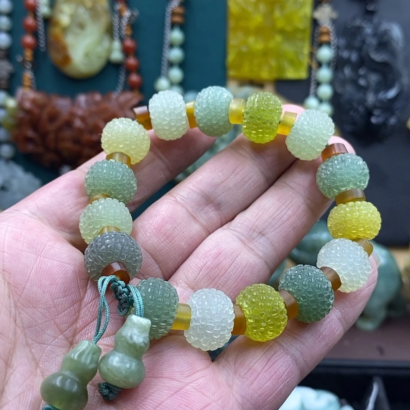 【闪购商品】未镶嵌岫玉手链随机发货