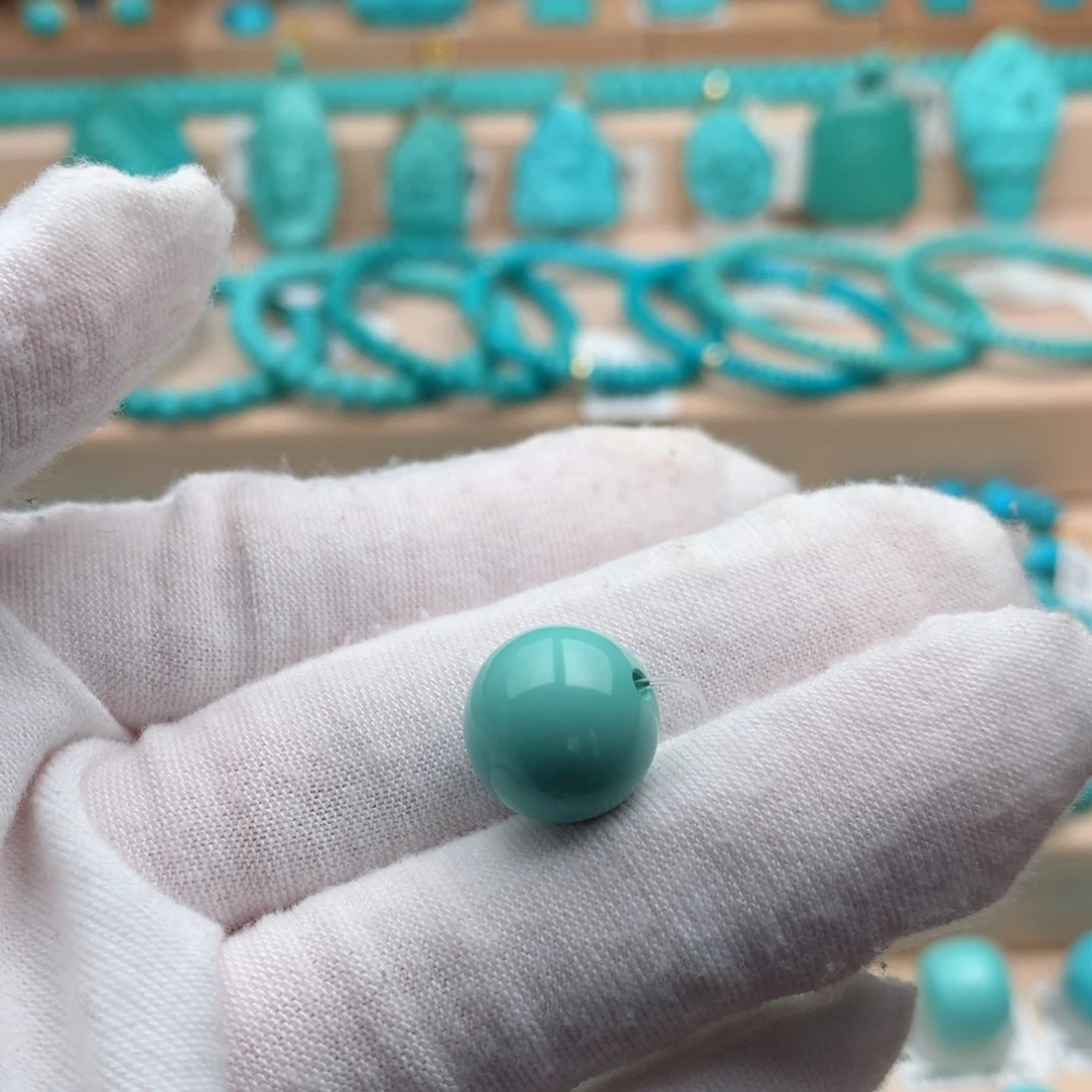 绿松石未镶嵌珠宝奇石12.5mm