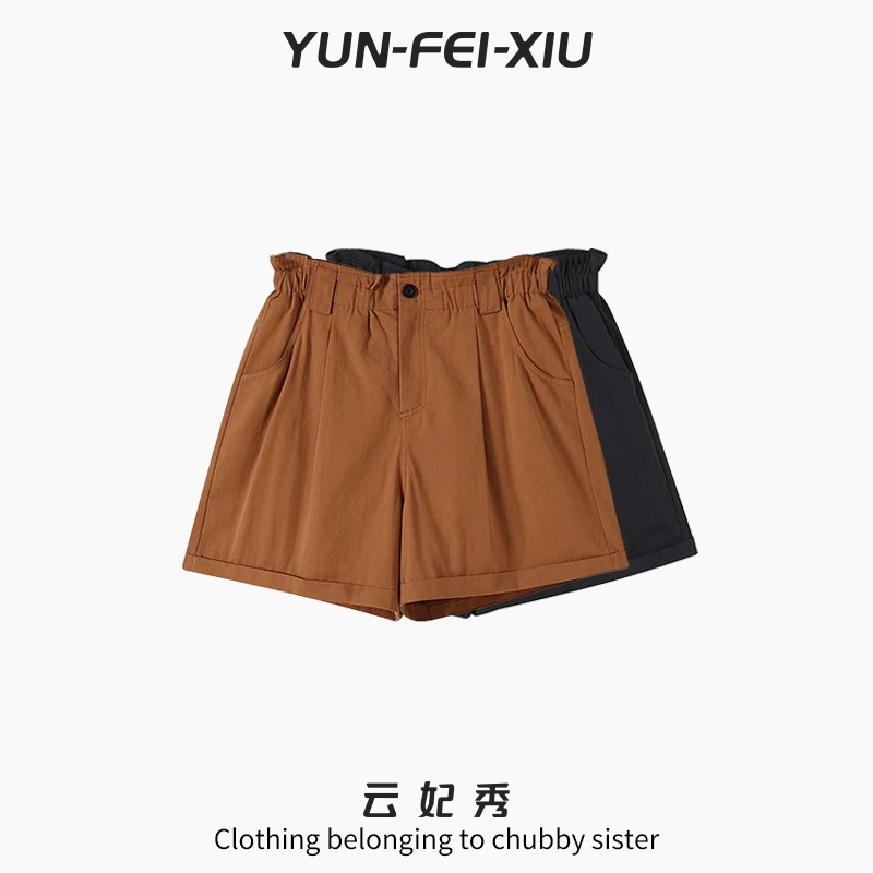 云妃秀大码女装短裤休闲时尚胖妹妹显瘦宽松百搭减龄气质夏季5021