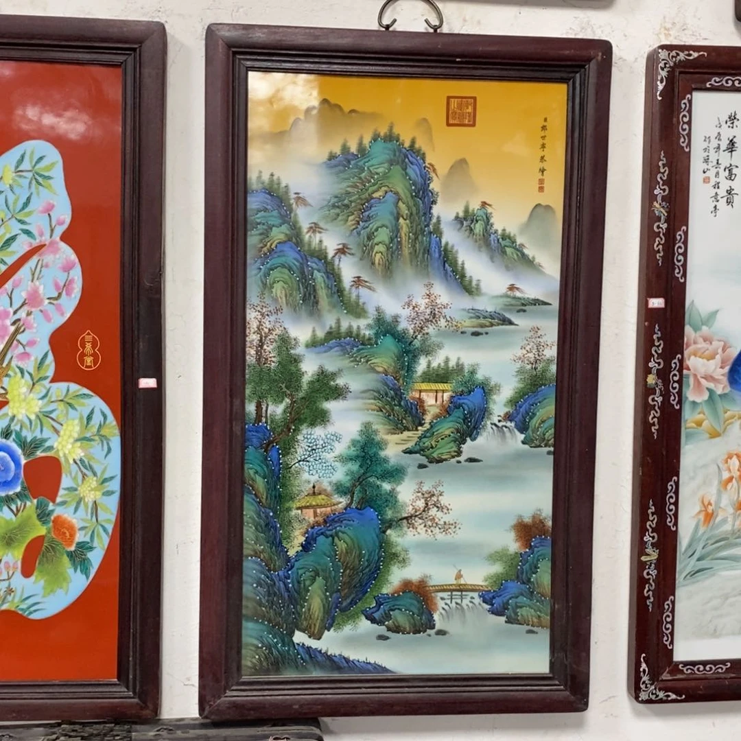 瓷片90*52 景德镇瓷板画柴窑烧制