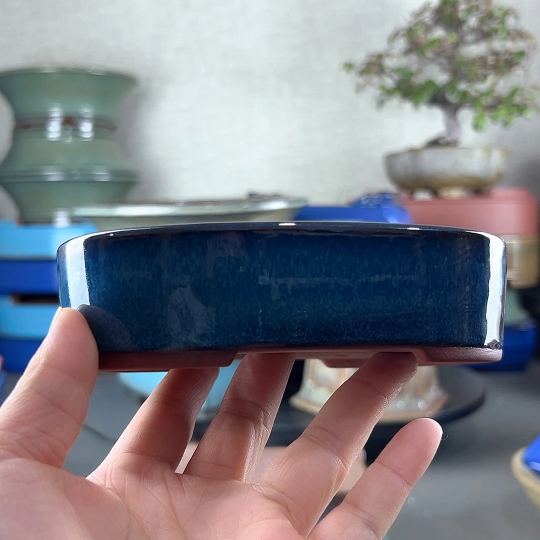 不****高温紫砂釉盆一只
