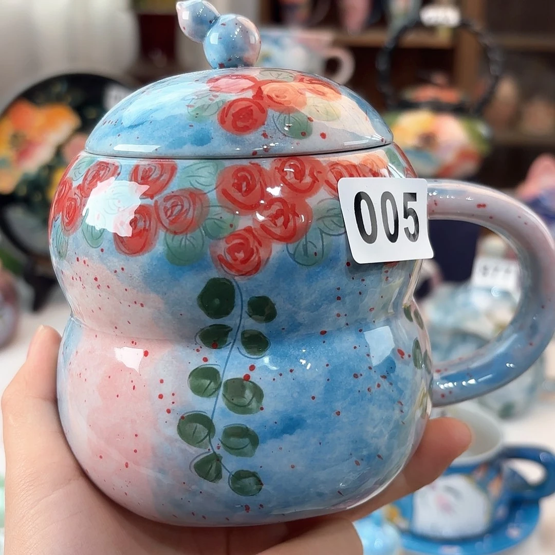 景德镇手绘高温釉下彩陶瓷茶具