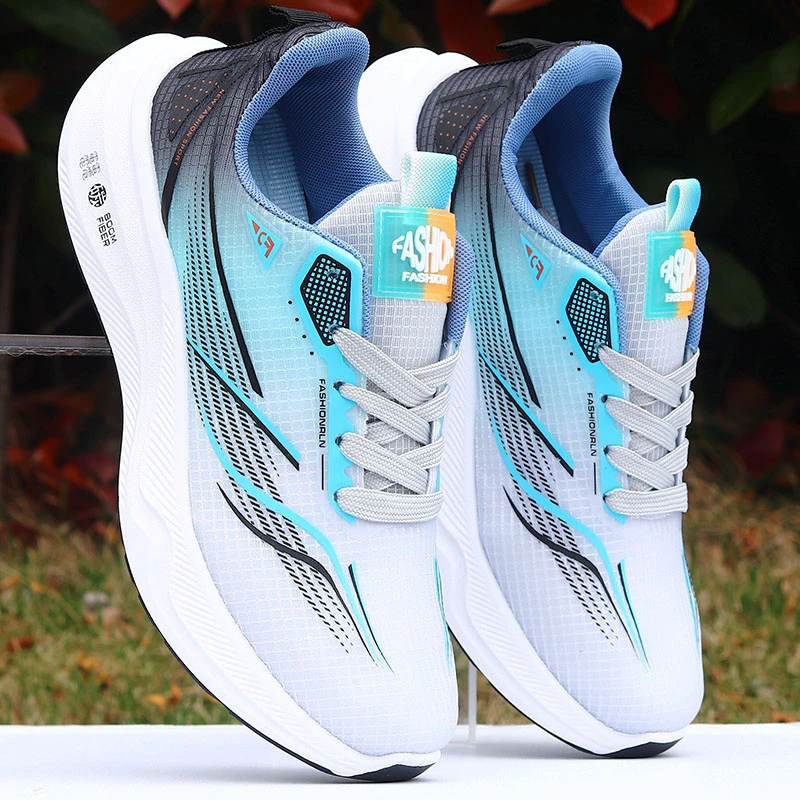 跑步鞋男2025春夏新款网面透气运动鞋秋季学生防臭耐磨体育旅游鞋